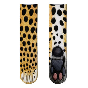 New 3D Print Adult Animal Paw Socks Unisex Crew Cat Long Stocks Elastic Breathable Sock Dog Horse Zebra Pig Cat Paw