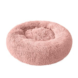 Round Pet Bed Cat Dog Winter Warm Sleeping House Washable long plush Dog Kennel Cat Bed Kennel Nest Foldable Puppy Cushion Mat