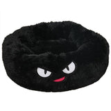 Round Pet Bed Cat Dog Winter Warm Sleeping House Washable long plush Dog Kennel Cat Bed Kennel Nest Foldable Puppy Cushion Mat