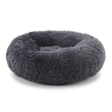 Round Pet Bed Cat Dog Winter Warm Sleeping House Washable long plush Dog Kennel Cat Bed Kennel Nest Foldable Puppy Cushion Mat