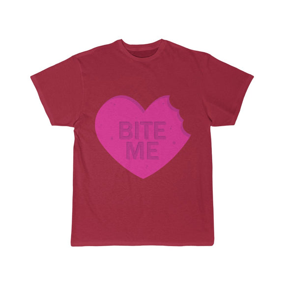 Valentine's Day Bite Me Design Men's Short Sleeve Tee