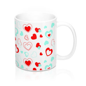 Valentine's Day Hearts Flying Mug 11oz