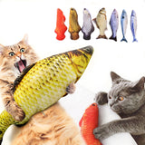 Pet Soft Plush 3D Fish Shape Cat Toy Interactive Gifts Fish Catnip Toys Stuffed Pillow Doll Simulation Fish Playing Toy For Pet